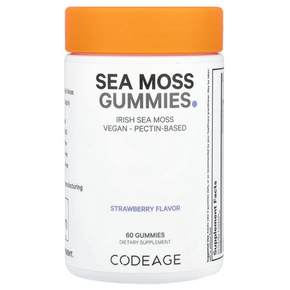 Codeage, Sea Moss Gummies, Strawberry, 60 Gummies (150 mg per Gummy)