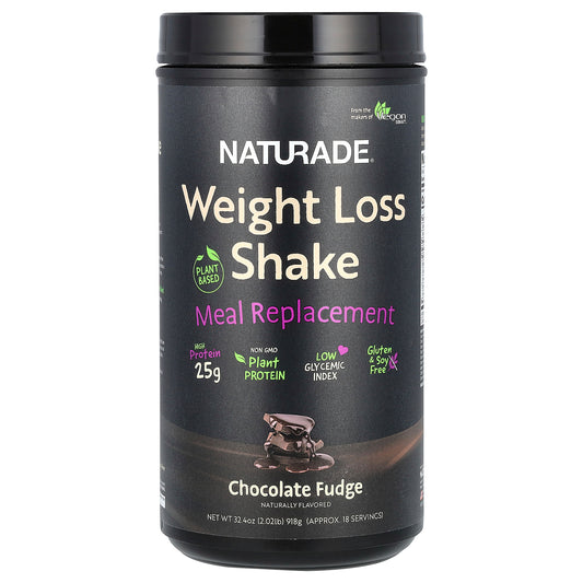 Naturade, Weight Loss Shake, Plant Based Meal Replacement, Chocolate Fudge, 2.02 lb (918 g)