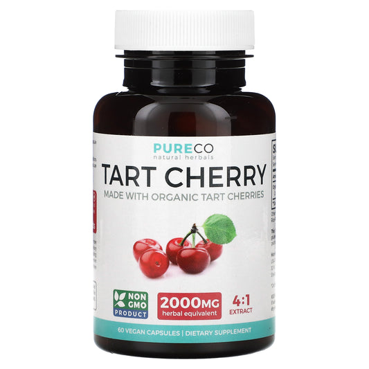 Pure Co., Tart Cherry, 500 mg, 60 Vegan Capsules