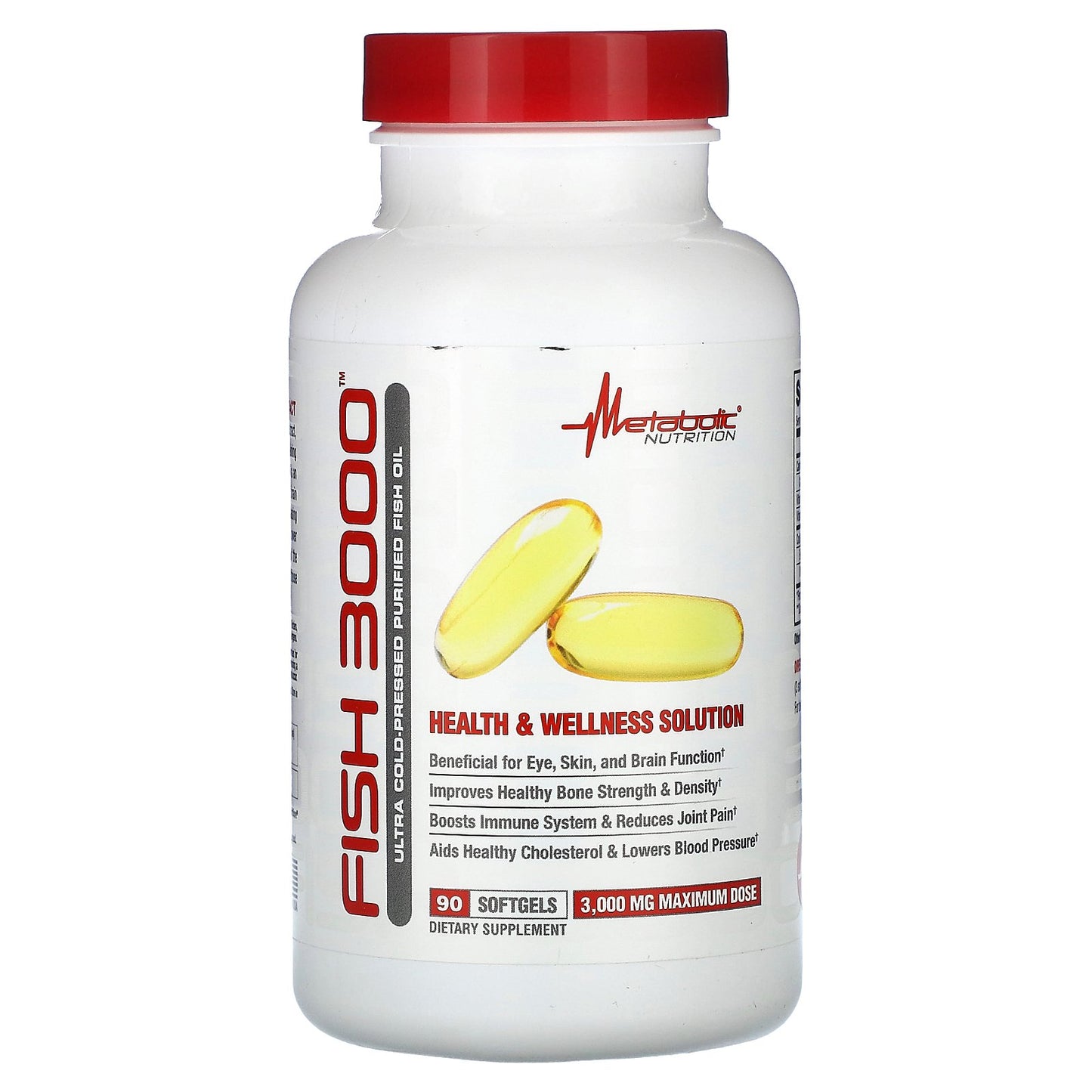 Metabolic Nutrition, Fish 3000, 90 Softgels (1,000 mg per Softgel)