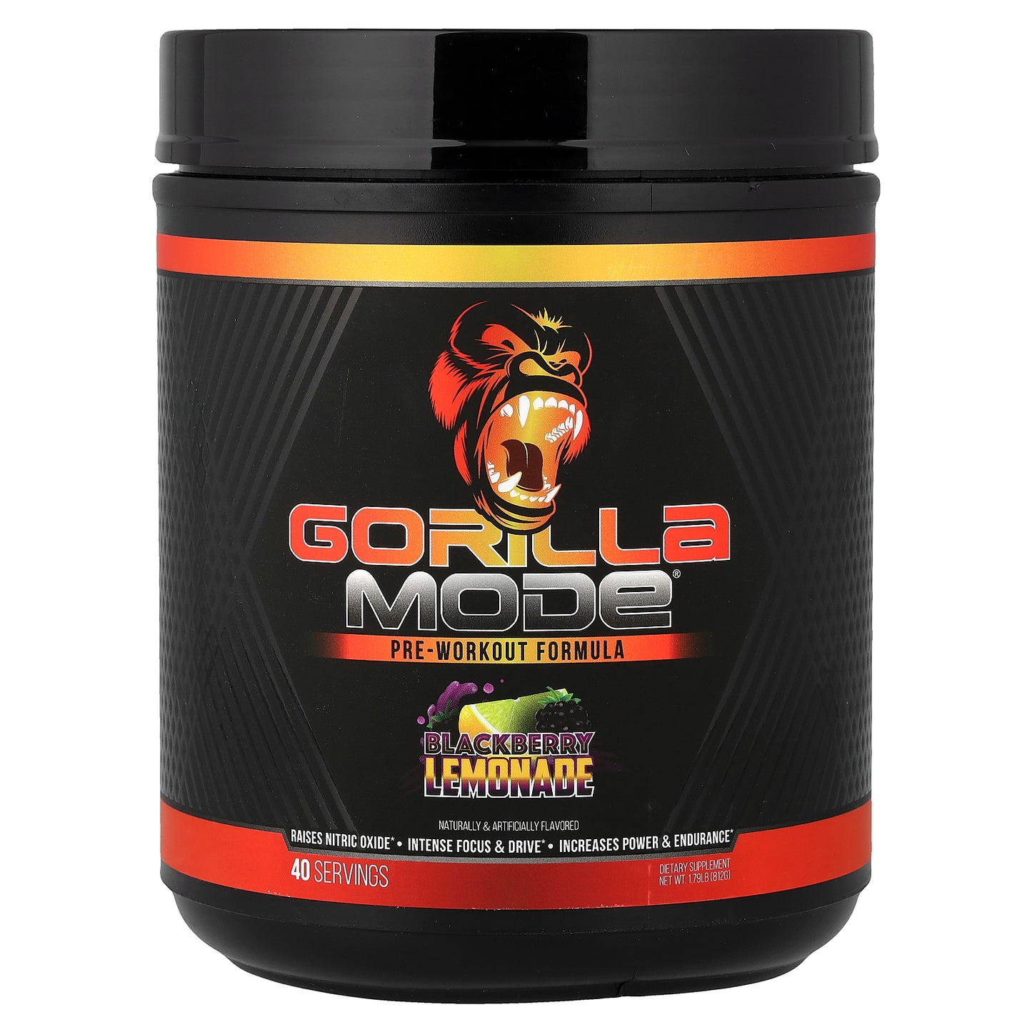 Gorilla Mind, Mode®, Pre-Workout Formula, Blackberry Lemonade, 1.79 lb (812 g)