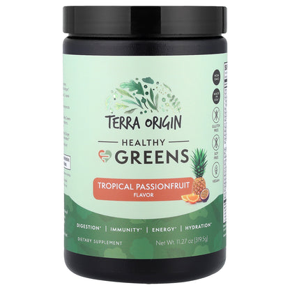Terra Origin, Healthy Greens, Tropical Passionfruit, 11.27 oz (319.5 g)
