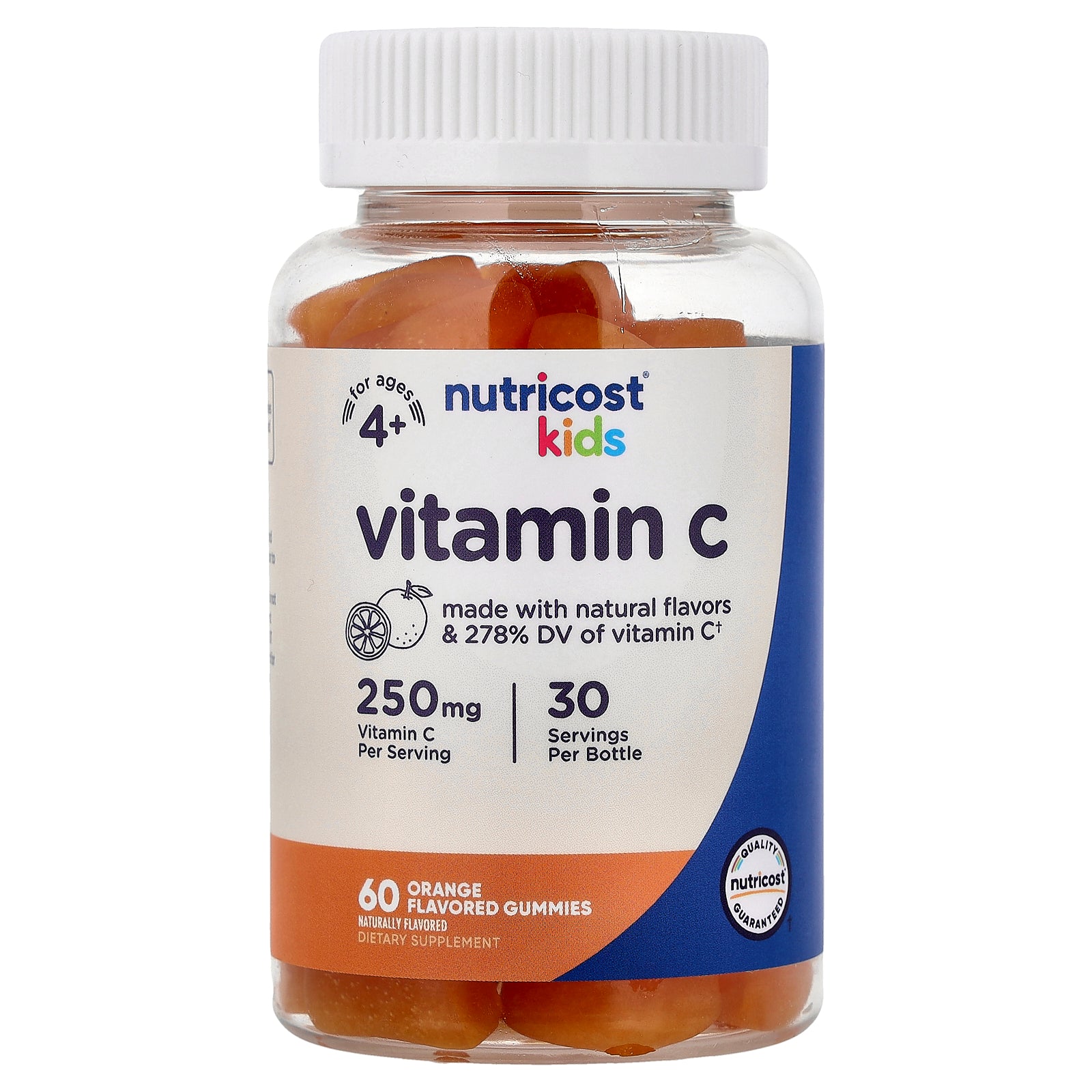 Nutricost, Kids, Vitamin C Gummies, For Ages 4+, Orange, 60 Gummies