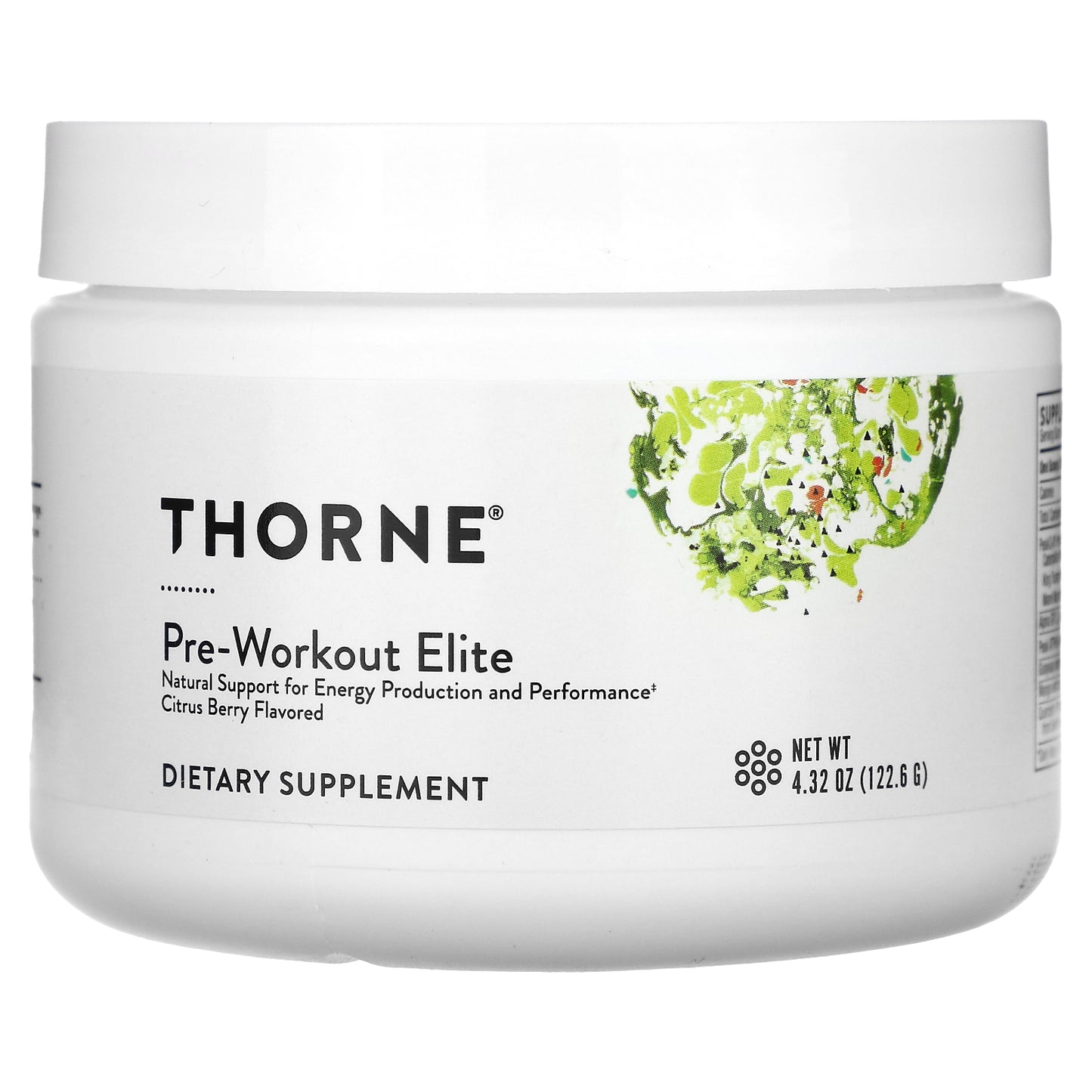 Thorne, Pre-Workout Elite, Citrus Berry, 4.32 oz (122.6 g)