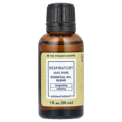 The Vitamin Shoppe, 100% Pure Essential Oil Blend, Respiratory , 1 fl oz (30 ml)