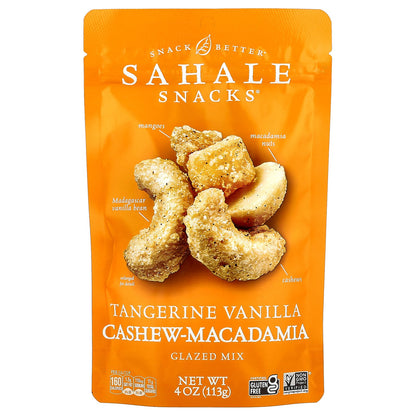 Sahale Snacks, Glazed Mix, Tangerine Vanilla Cashew-Macadamia, 4 oz (113 g)
