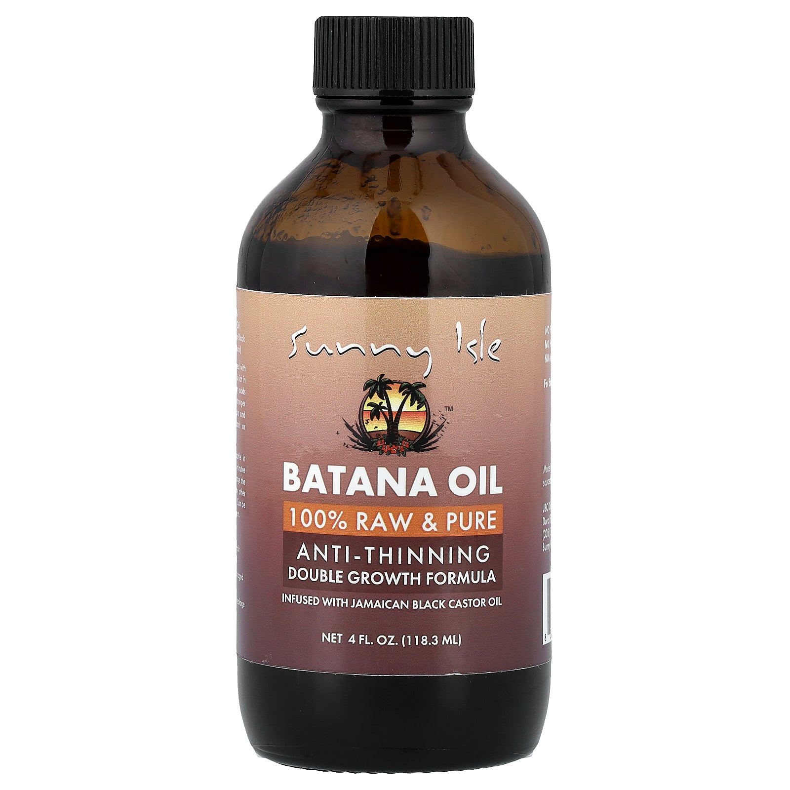 Sunny Isle, 100% Raw & Pure Anti-Thinning Batana Oil, 4 fl oz (118.3 ml)