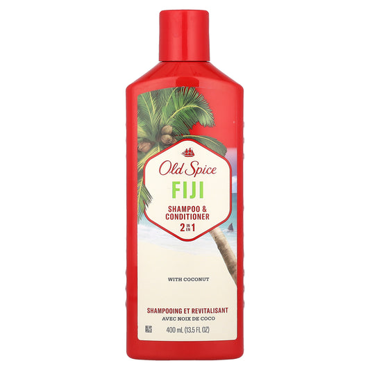 Old Spice, 2 in 1 Shampoo & Conditioner, Fiji with Coconut, 13.5 fl oz (400 ml)