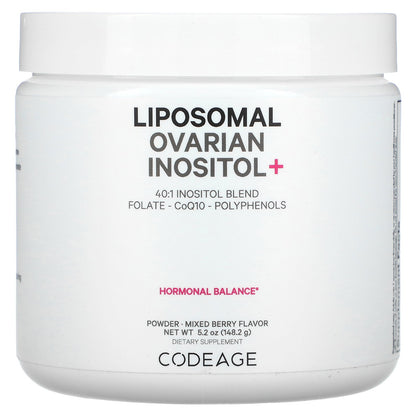 Codeage, Liposomal Ovarian Inositol+, Mixed Berry, 5.2 oz (148.2 g)