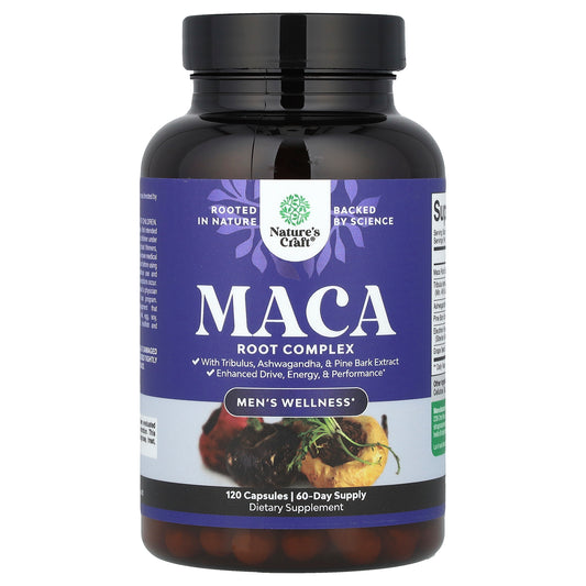 Nature's Craft, Men's Wellness, Maca Root Complex, 120 Capsules