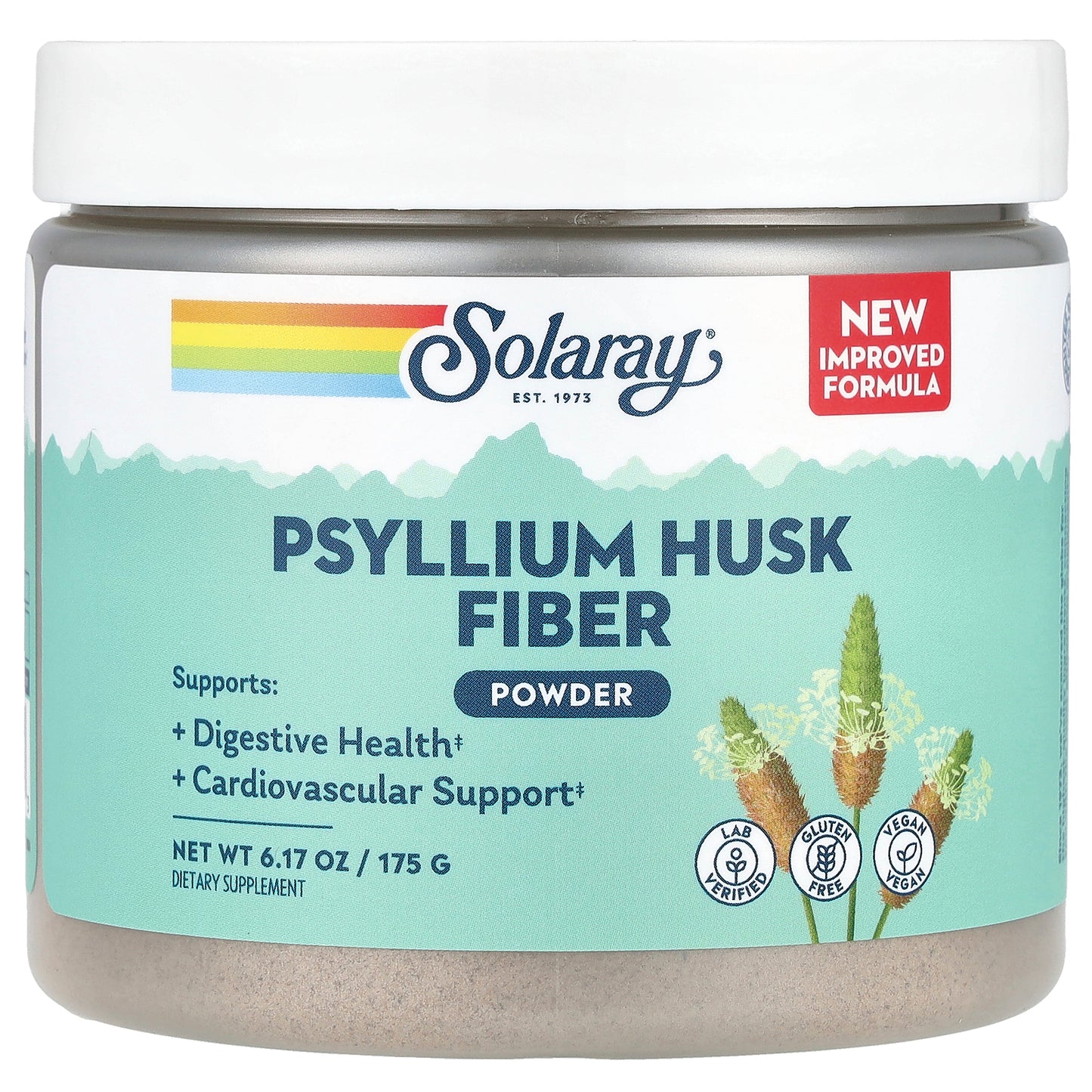 Solaray, Psyllium Husk Fiber Powder, 6.17 oz (175 g)