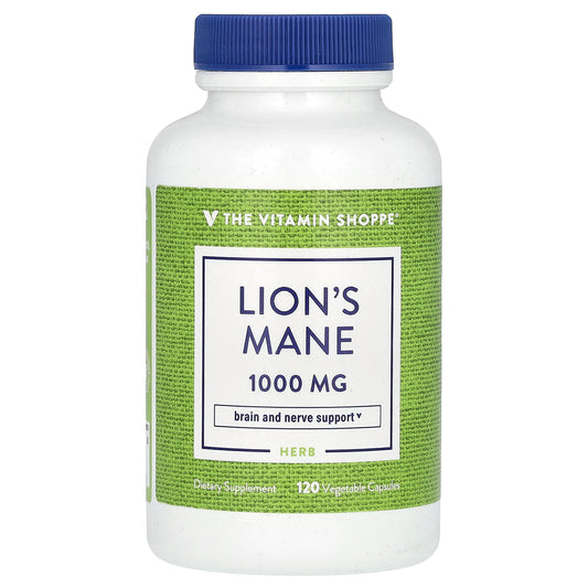 The Vitamin Shoppe, Lion's Mane, 120 Vegetable Capsules (500 mg per Capsule)