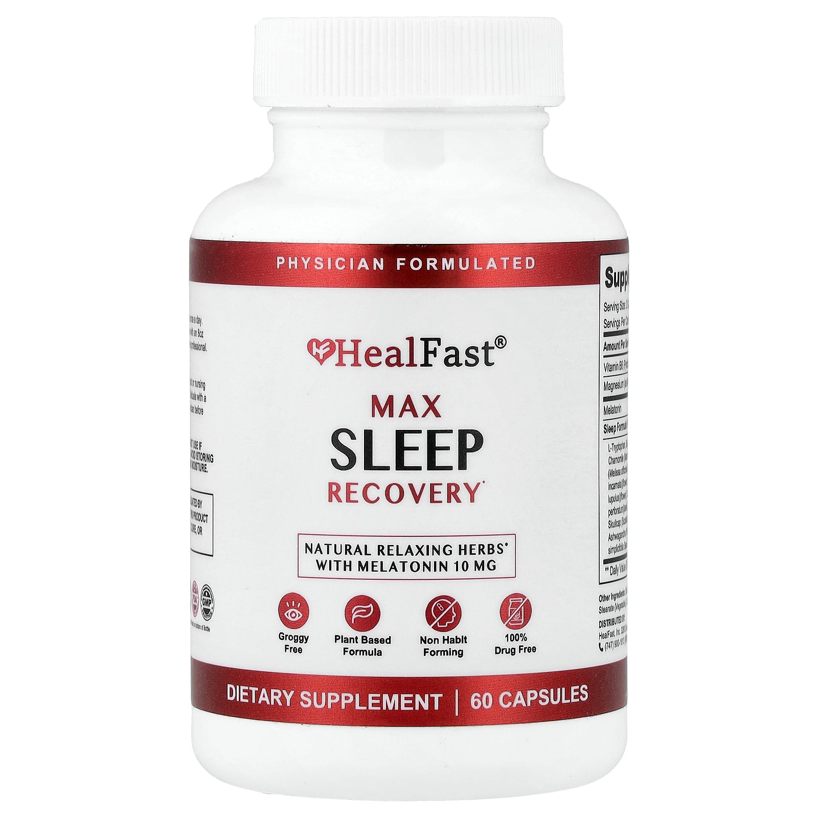 HealFast, Max Sleep Recovery, 60 Capsules