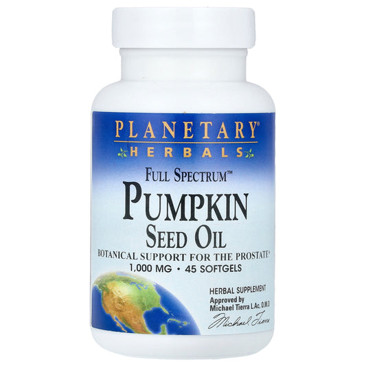 Planetary Herbals, Full Spectrum™ Pumpkin Seed Oil, 1,000 mg, 45 Softgels