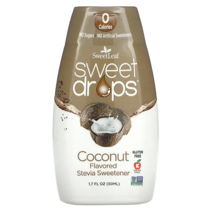 SweetLeaf Stevia, Sweet Drops, Coconut, 1.7 fl oz (50 ml)