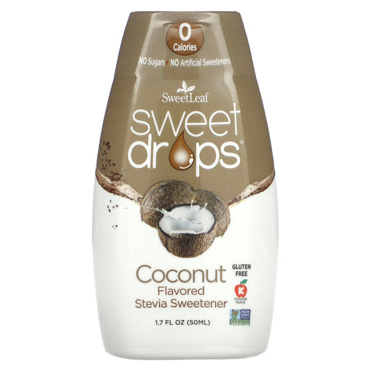 SweetLeaf Stevia, Sweet Drops, Coconut, 1.7 fl oz (50 ml)