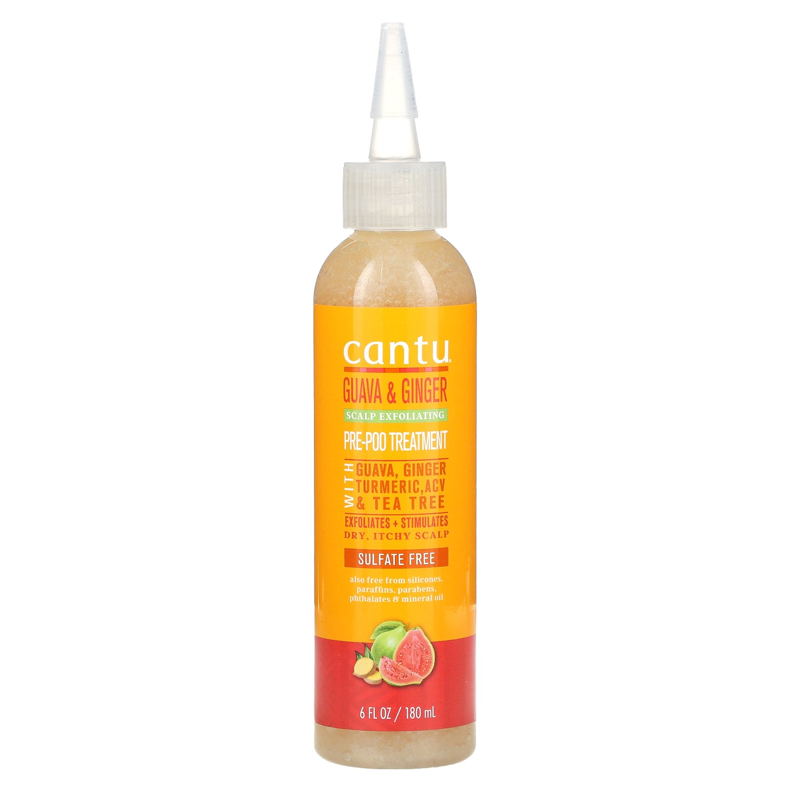 Cantu, Guava & Ginger, Scalp Exfoliating Pre-Poo Treatment, 6 fl oz (180 ml)