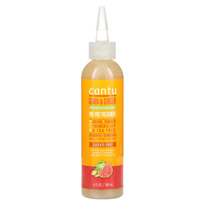 Cantu, Guava & Ginger, Scalp Exfoliating Pre-Poo Treatment, 6 fl oz (180 ml)