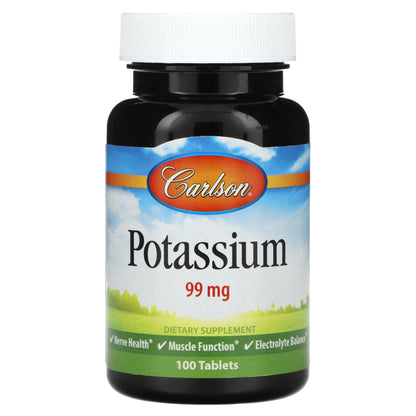 Carlson, Potassium, 99 mg, 100 Tablets