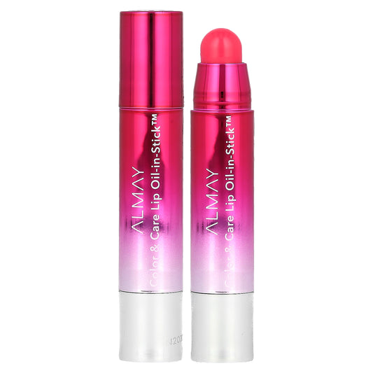 Almay, Color & Care Lip Oil-in-Stick, 130 Raspberry Rush, 0.09 oz (2.5 g)