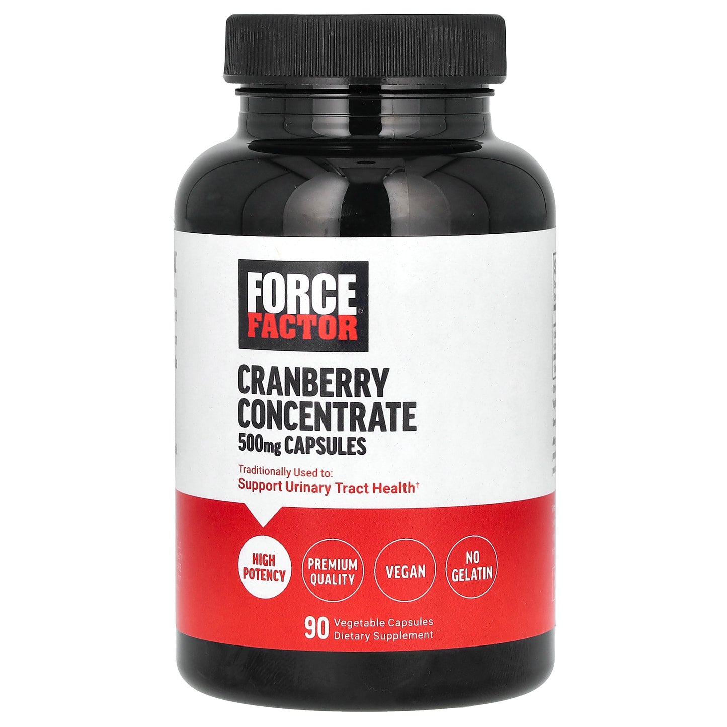 Force Factor, Cranberry Concentrate, 500 mg, 90 Vegetable Capsules