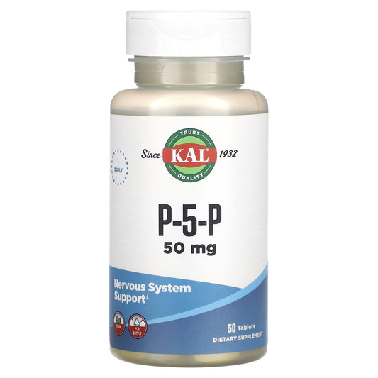 KAL, P-5-P, 50 mg, 50 Tablets