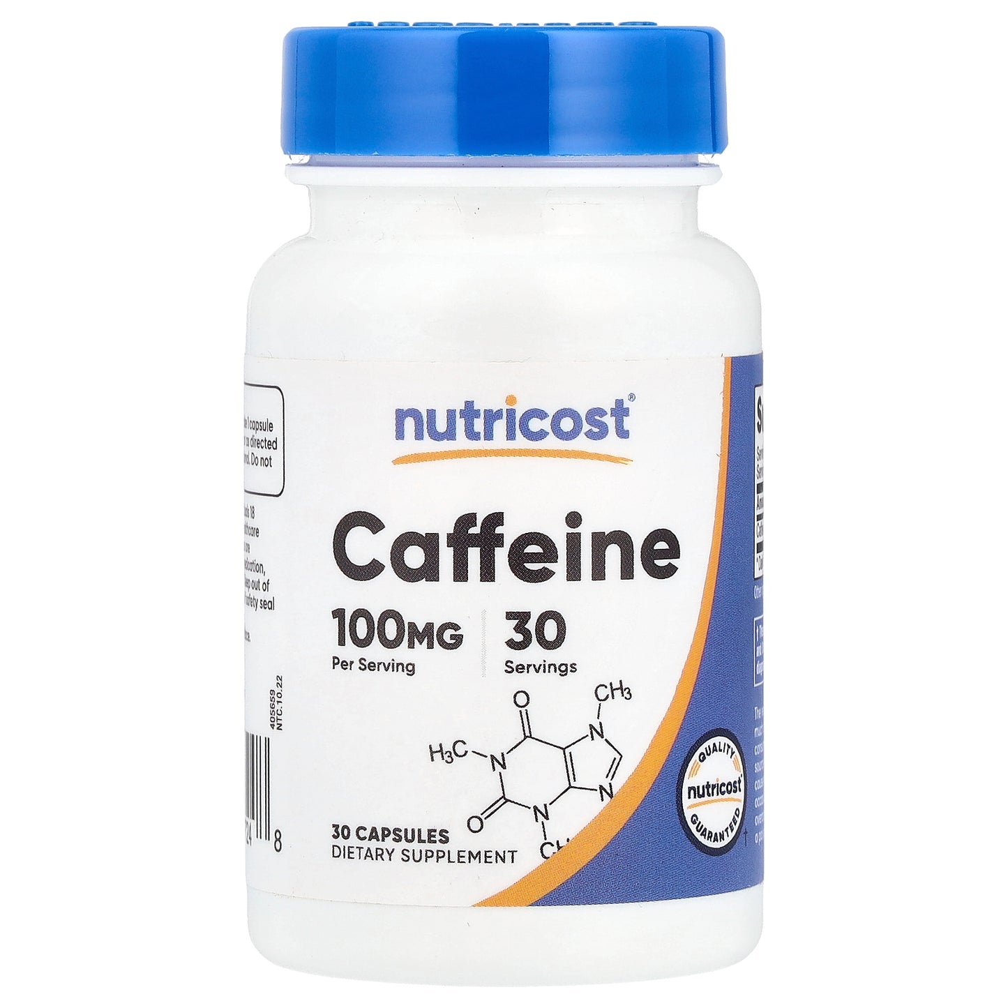 Nutricost, Caffeine, 100 mg, 30 Capsules