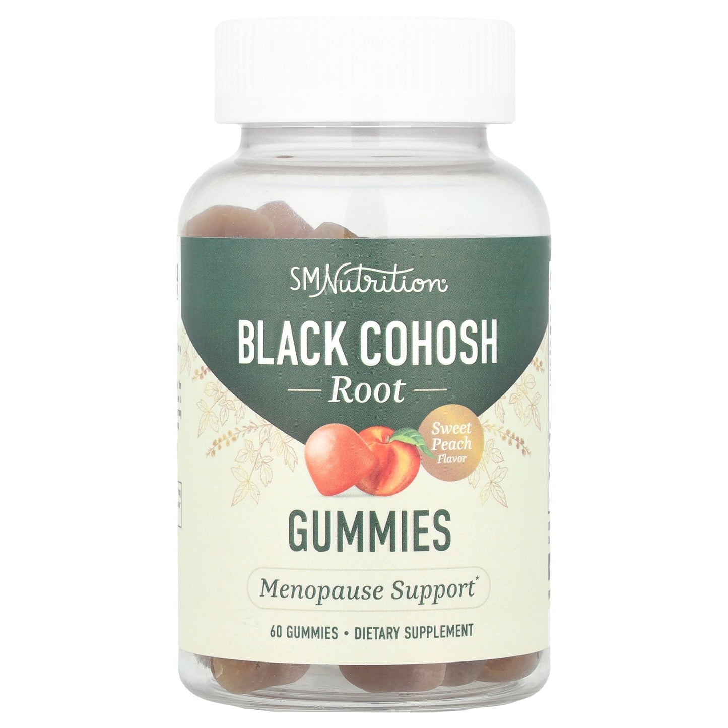 SMNutrition, Black Cohosh Root Gummies, Sweet Peach , 60 Gummies