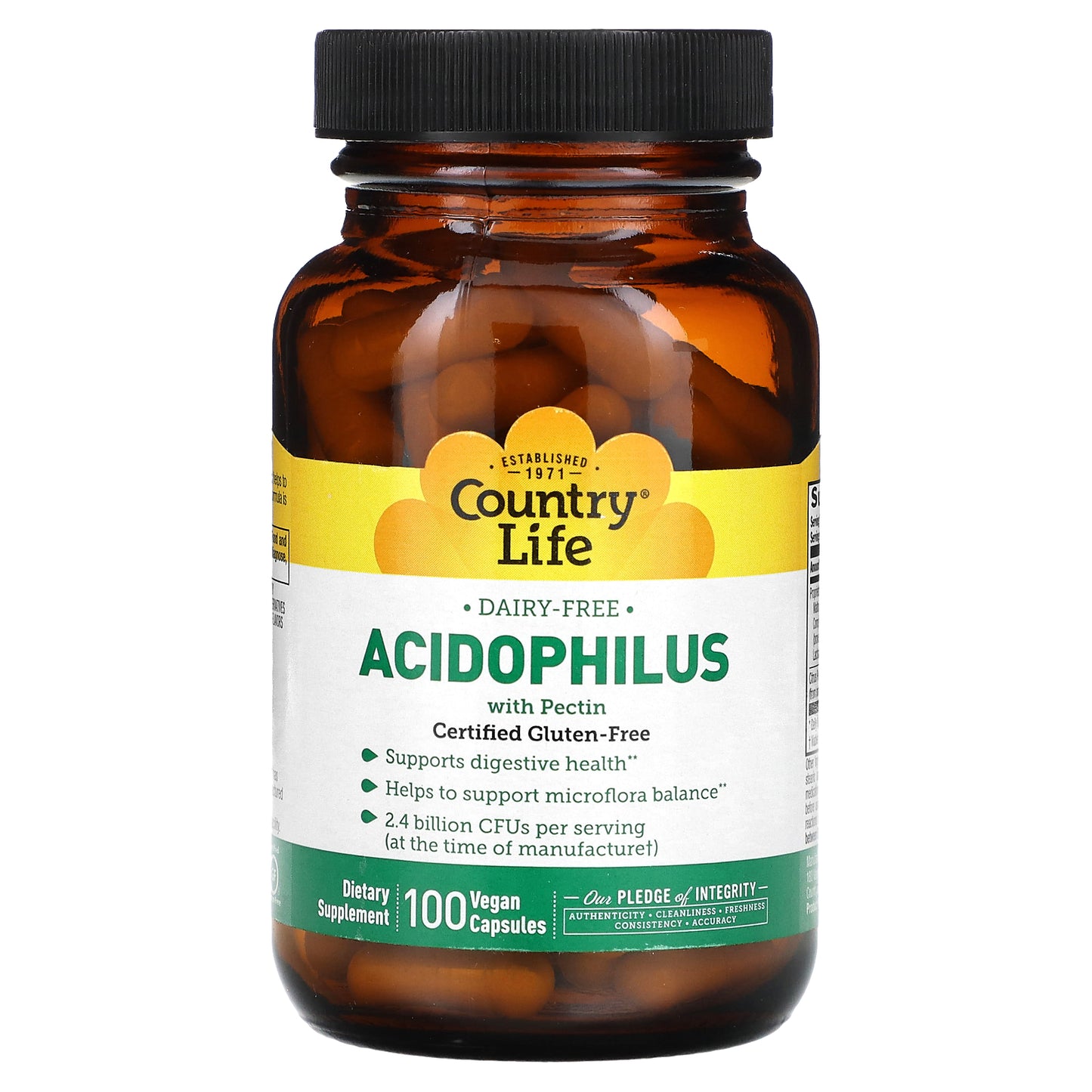 Country Life, Acidophilus with Pectin, 100 Vegan Capsules