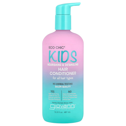 Giovanni, Eco Chic® Kids, Nourishing & Detangling Hair Conditioner, For All Hair Types, 16.5 fl oz (487 ml)