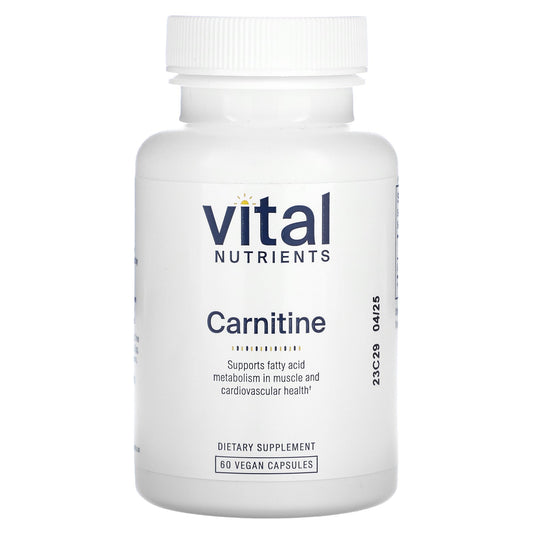 Vital Nutrients, Carnitine, 500 mg, 60 Vegan Capsules