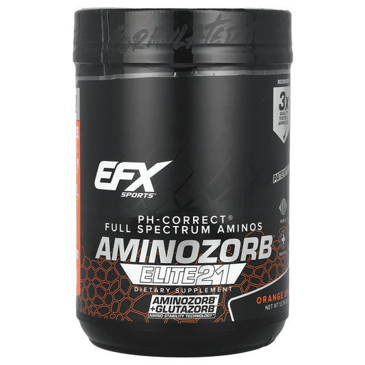 EFX Sports, AminoZorb® Elite 21, Orange Splash, 13.76 oz (390 g)