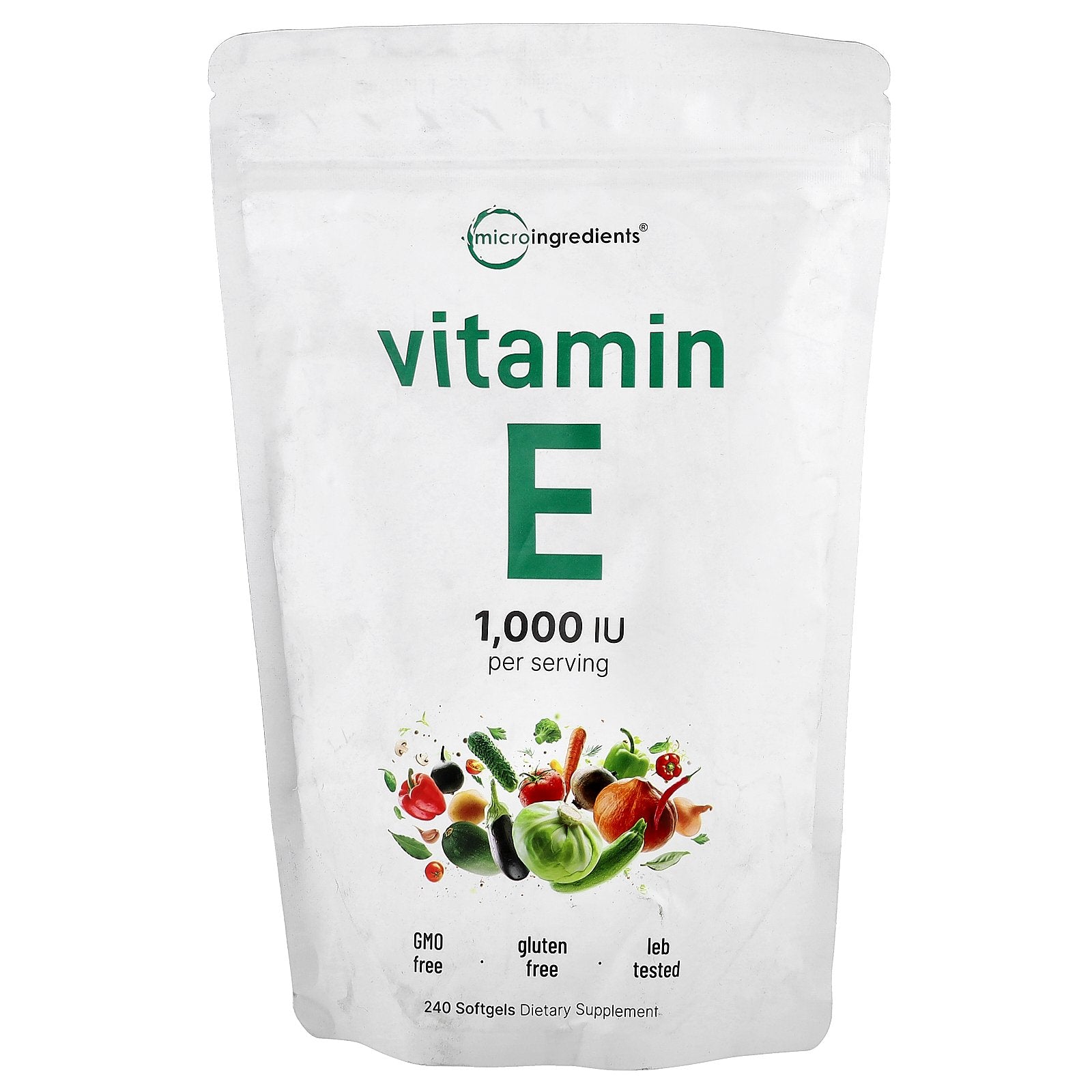 Micro Ingredients, Vitamin E, 240 Softgels (500 IU per Softgel)