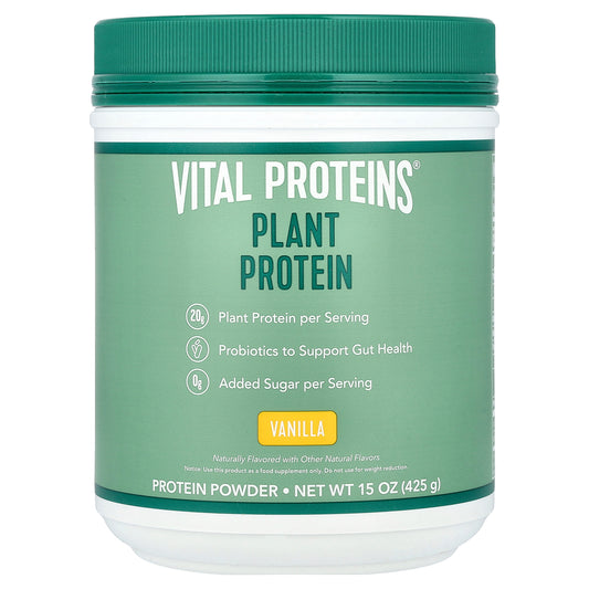 Vital Proteins, Plant Protein, Vanilla, 15 oz (425 g)