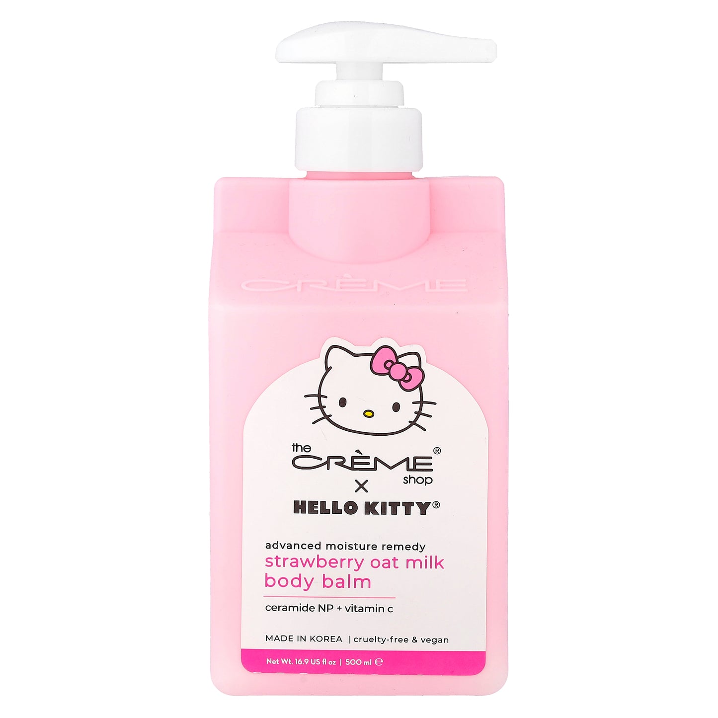 The Creme Shop, Hello Kitty®, Advanced Moisture Remedy Body Balm, Strawberry Oat Milk, 16.9 fl oz (500 ml)