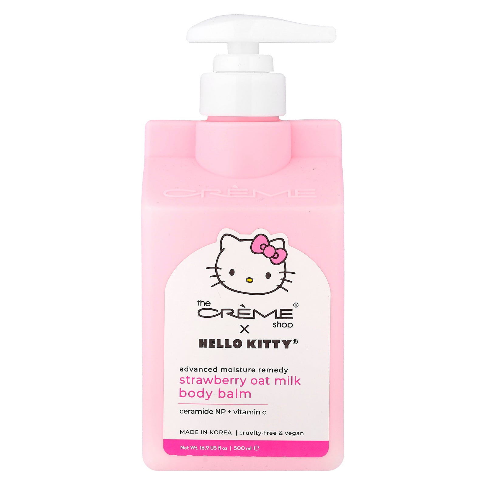 The Creme Shop, Hello Kitty®, Advanced Moisture Remedy Body Balm, Strawberry Oat Milk, 16.9 fl oz (500 ml)