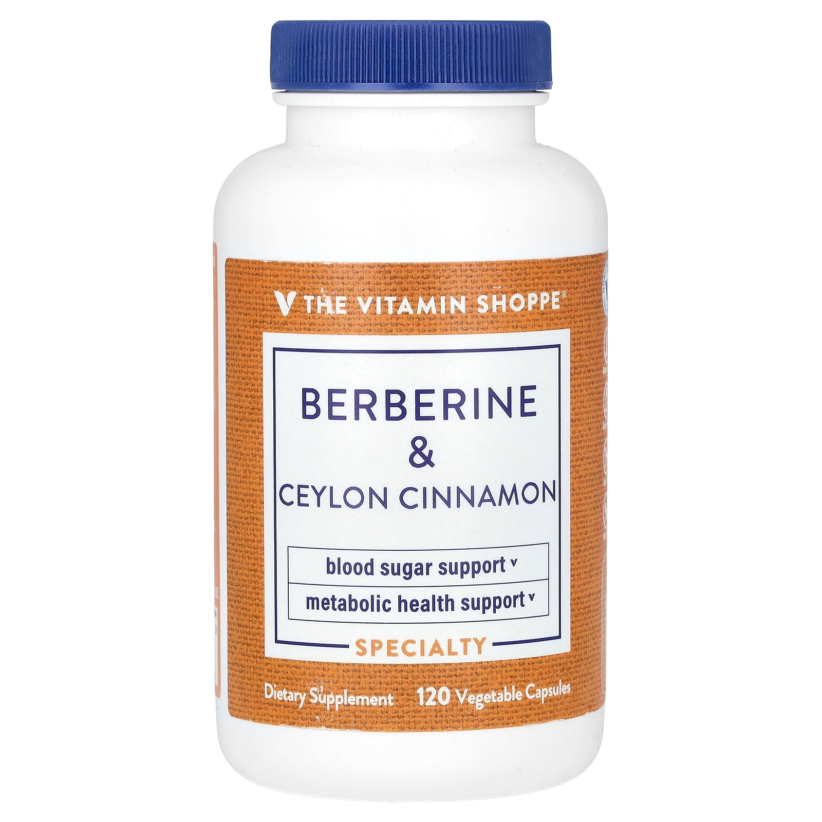 The Vitamin Shoppe, Berberine & Ceylon Cinnamon, 120 Vegetable Capsules