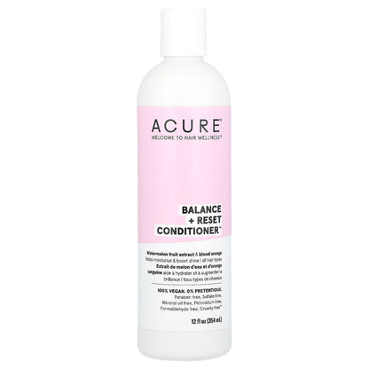 ACURE, Balance + Reset Conditioner, All Hair Types, Watermelon Fruit Extract & Blood Orange, 12 fl oz (354 ml)