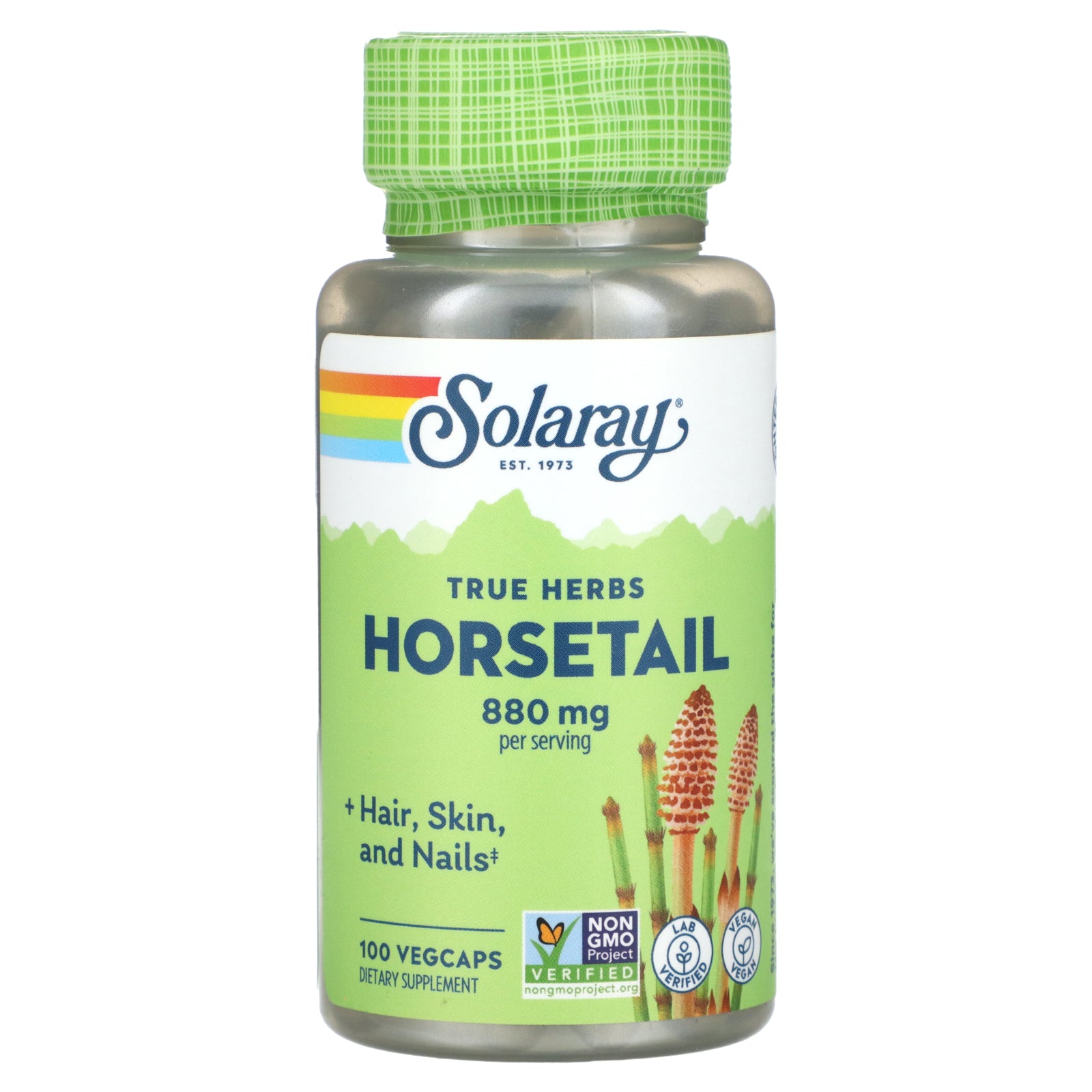 Solaray, True Herbs, Horsetail, 880 mg, 100 VegCaps (440 mg per Capsule)