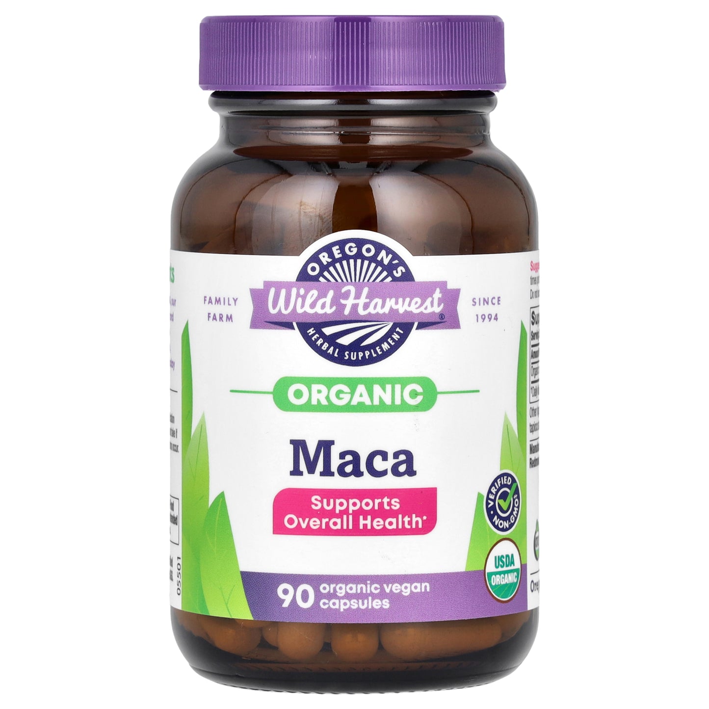 Oregon's Wild Harvest, Organic Maca, 90 Organic Vegan Capsules (615 mg per Capsule)