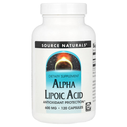 Source Naturals, Alpha Lipoic Acid , 600 mg , 120 Capsules