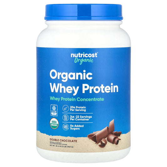 Nutricost, Organic Whey Protein, Double Chocolate, 2 lb (907 g)