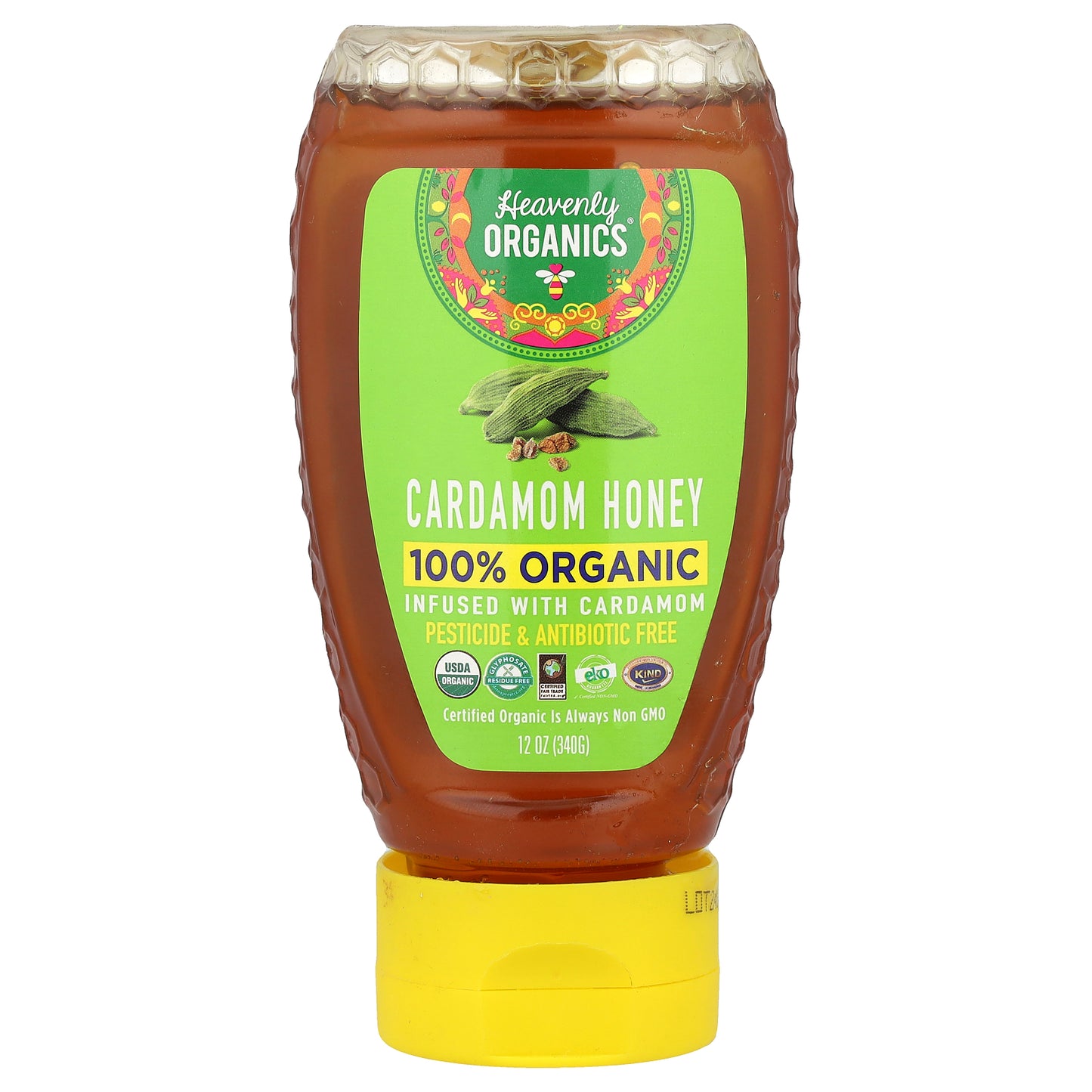 Heavenly Organics, 100% Organic Cardamom Honey, 12 oz (340 g)