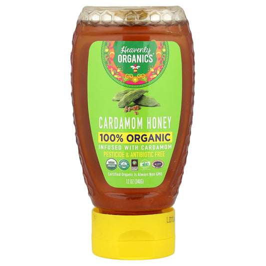 Heavenly Organics, 100% Organic Cardamom Honey, 12 oz (340 g)