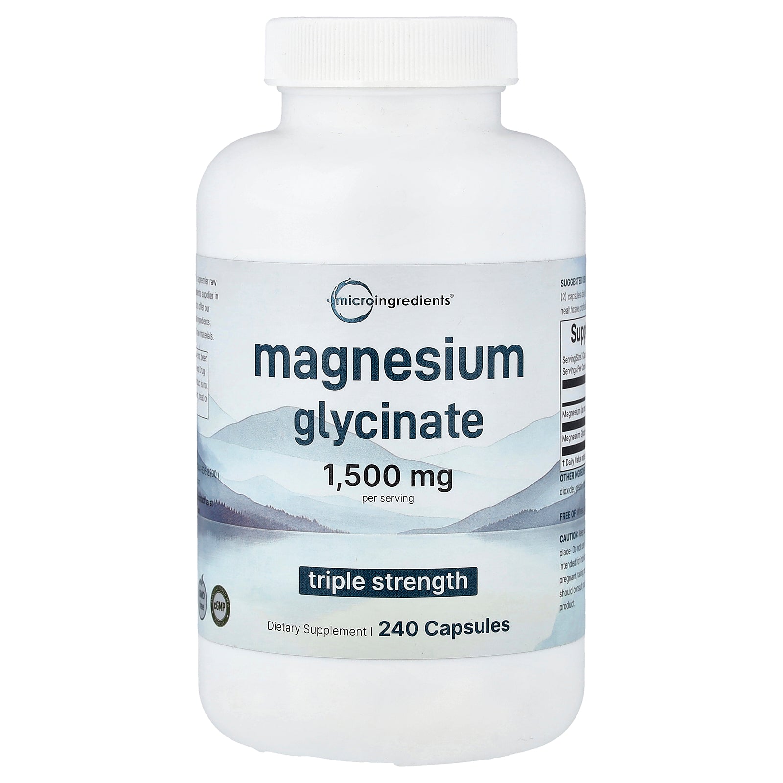 Micro Ingredients, Magnesium Glycinate, 240 Capsules