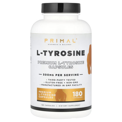 PrePrimal, L-Tyrosine, 500 mg , 180 Capsules