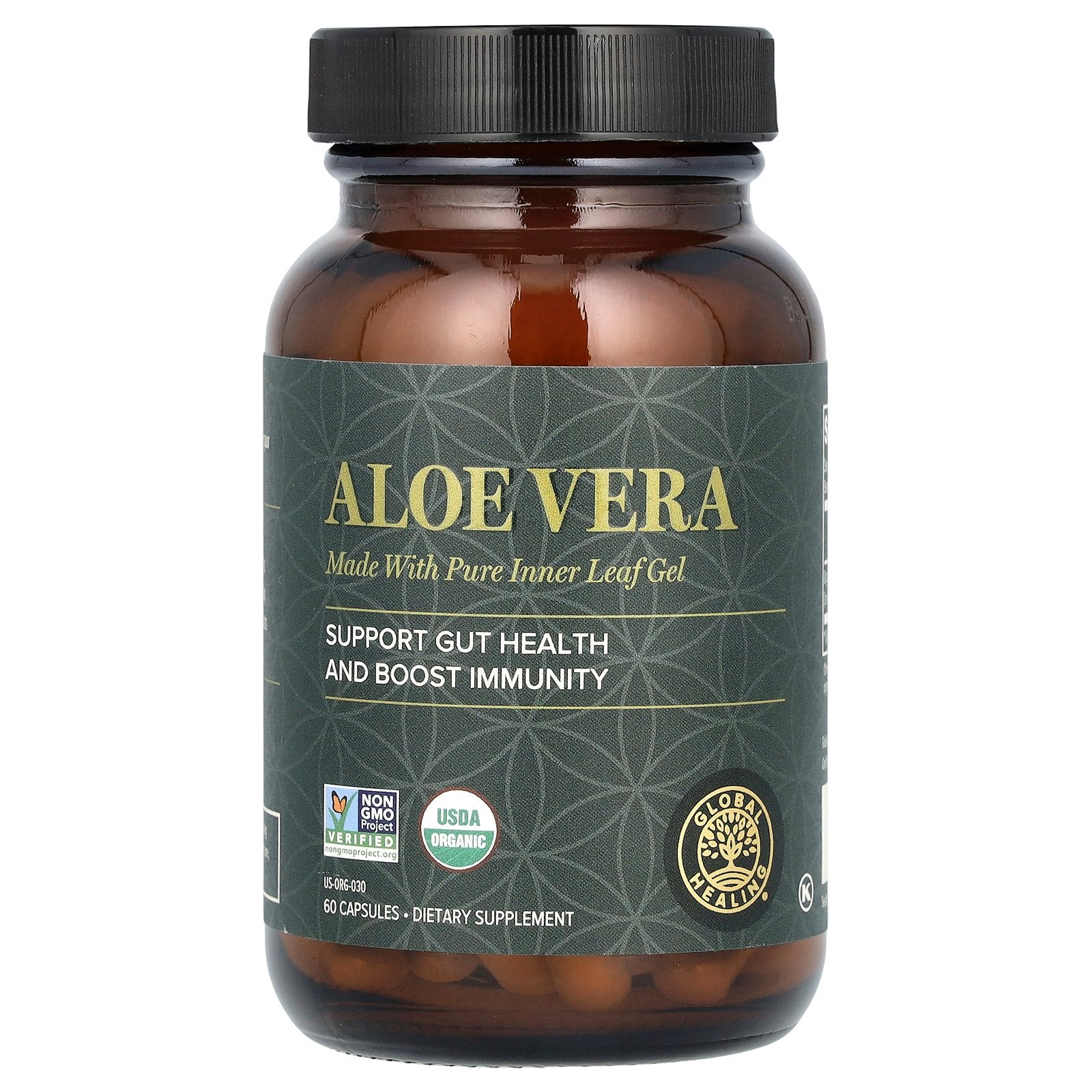 Global Healing, Aloe Vera, 60 Capsules (180 mg per Capsule)