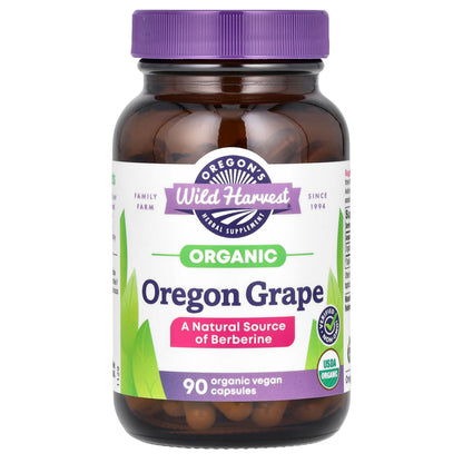 Oregon's Wild Harvest, Organic Oregon Grape, 90 Organic Vegan Capsules (380 mg per Capsule)