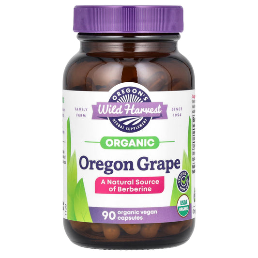 Oregon's Wild Harvest, Organic Oregon Grape, 90 Organic Vegan Capsules (380 mg per Capsule)