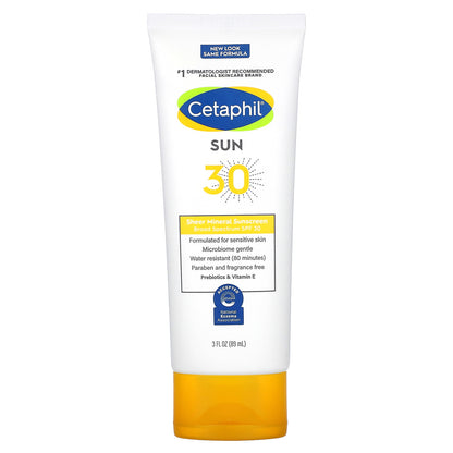 Cetaphil, Sheer Mineral Sunscreen, SPF 30, 3 fl oz (89 ml)